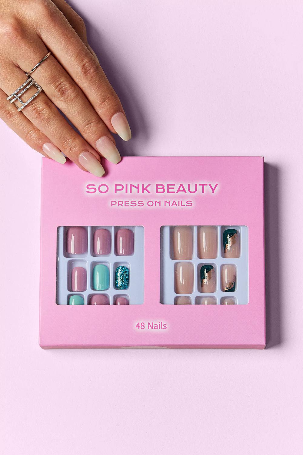 SO PINK BEAUTY Press On Nails 2 Packs - EkaVibe